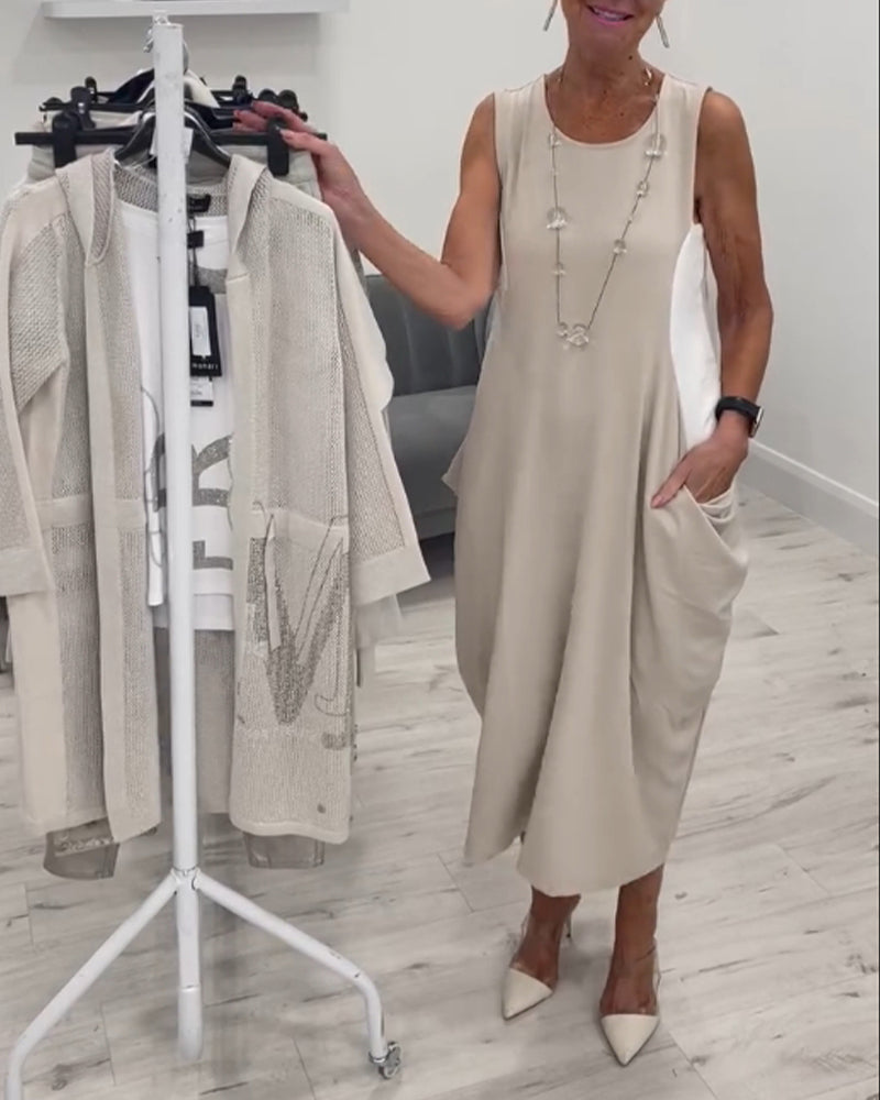 Gunda - Stylisches Ärmelloses Kleid
