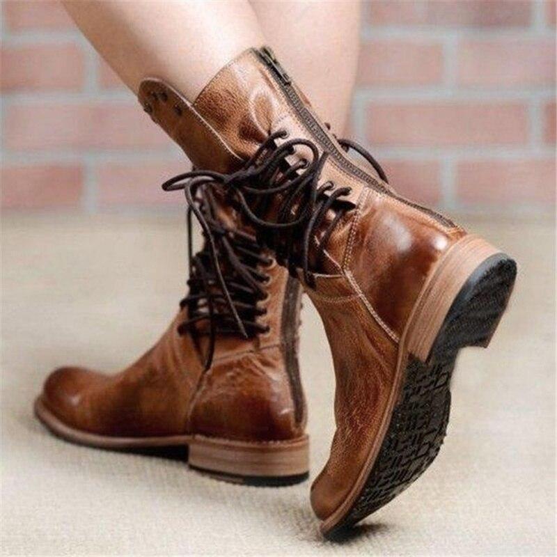 Luna - Vintage-Stiefel Zum Schnüren