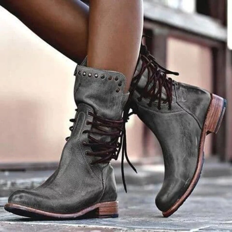 Luna - Vintage-Stiefel Zum Schnüren