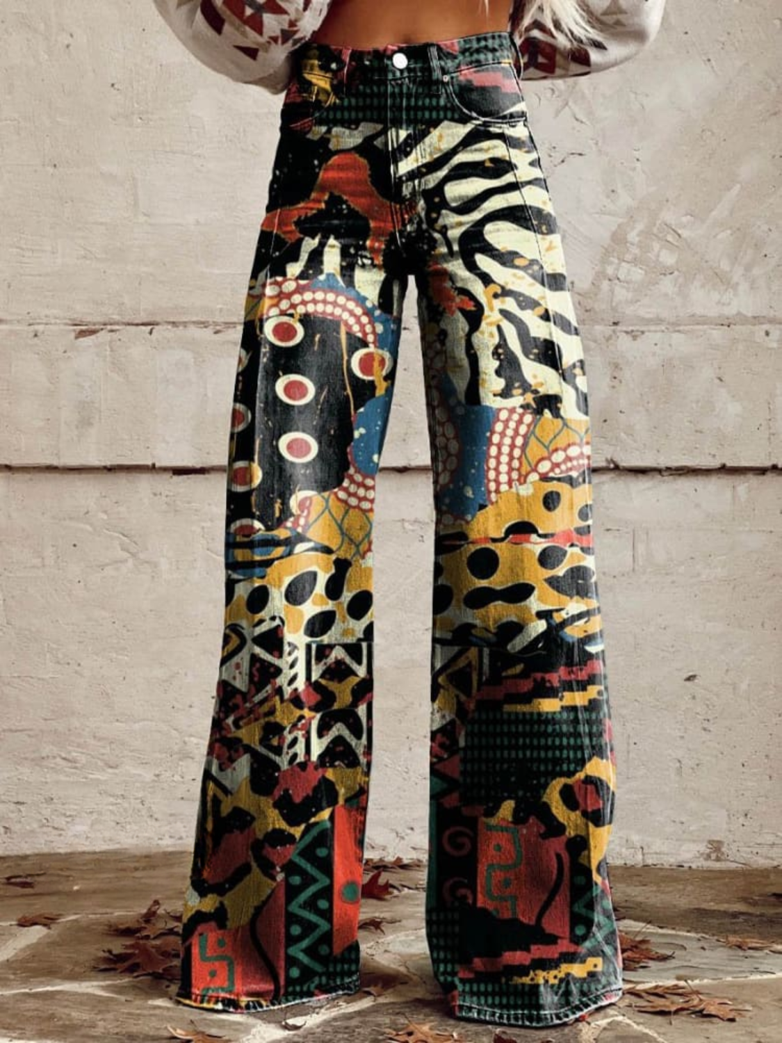 Sandra - Eklektische Kunst Weite Hosen