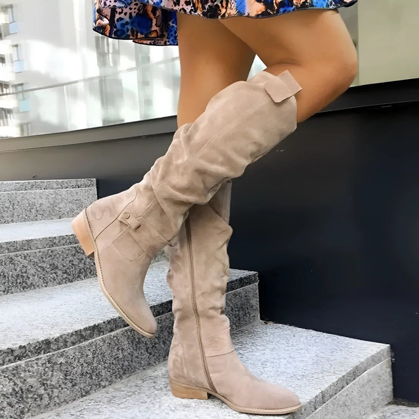 Senta - Stylische Hochgeschnittene Wildlederstiefel