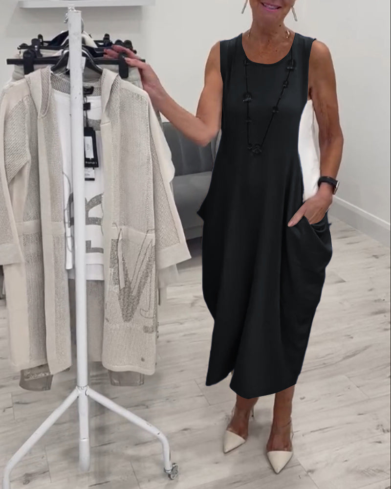 Gunda - Stylisches Ärmelloses Kleid