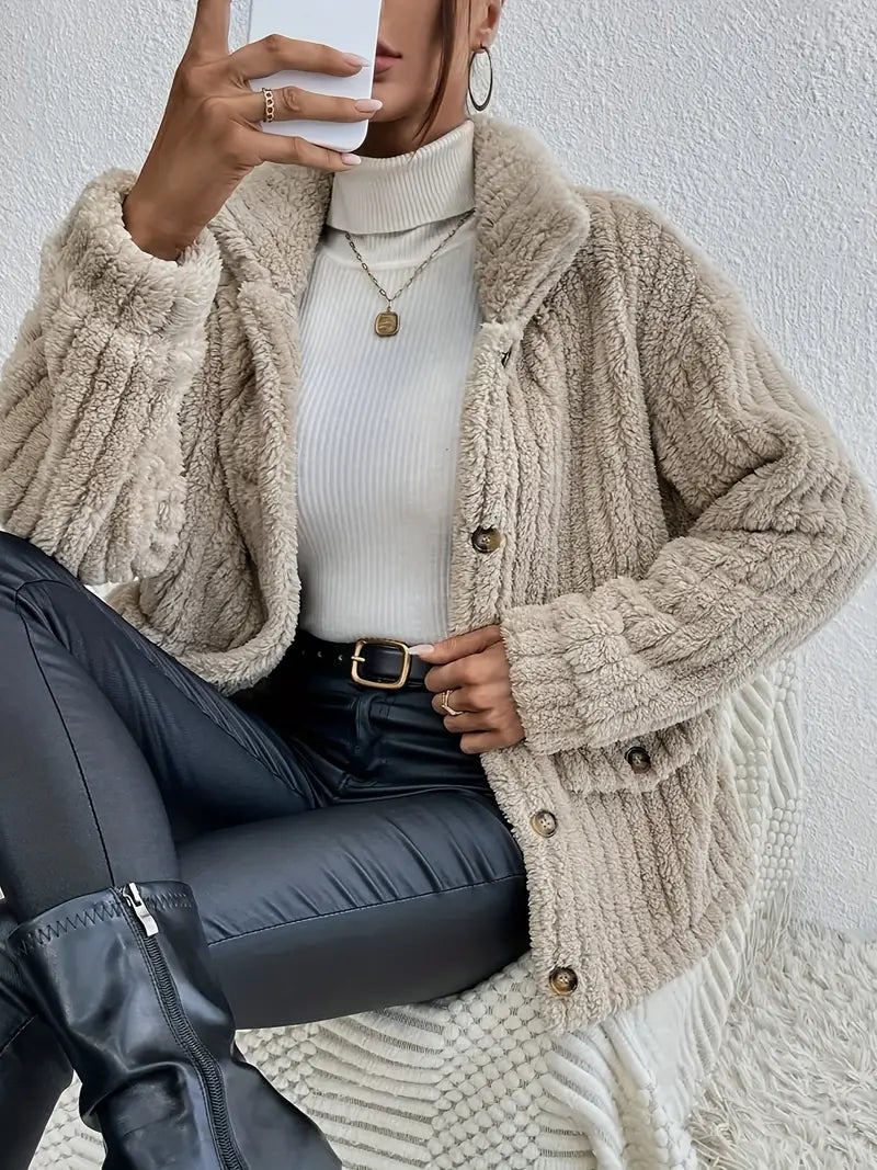 Saskia - Modische Teddy-Jacke