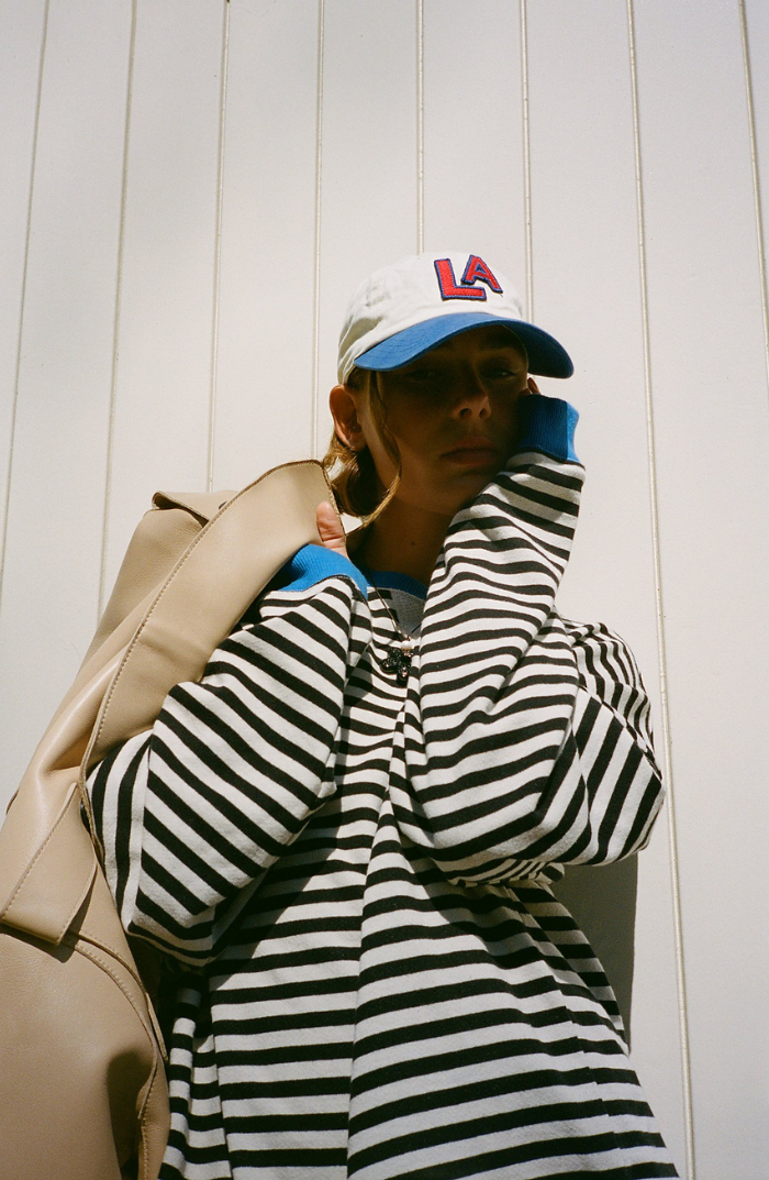 Mina - Übergroßer Gestreifter Pullover