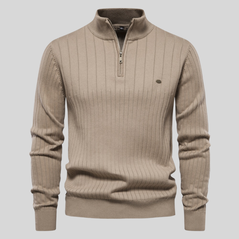 Philipp - Klassischer Pullover mit halbem Reißverschluss