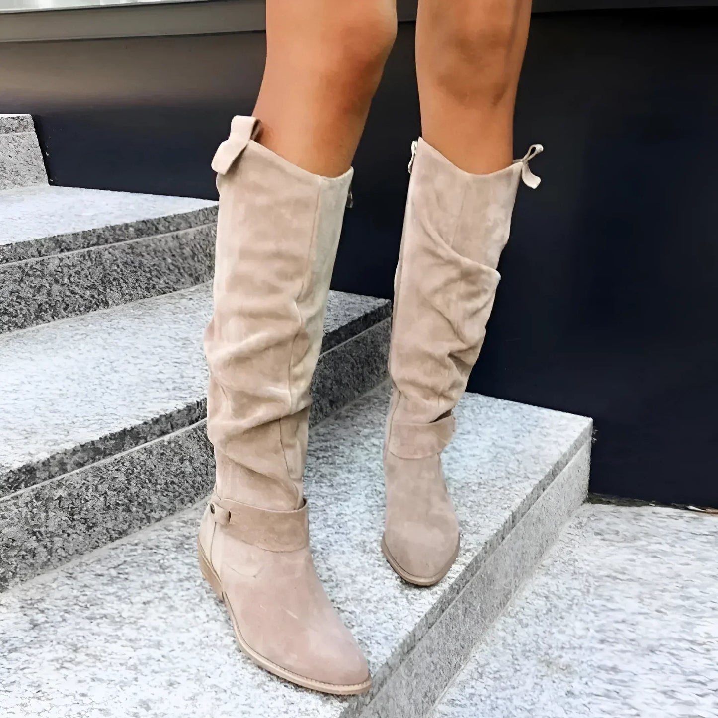 Senta - Stylische Hochgeschnittene Wildlederstiefel