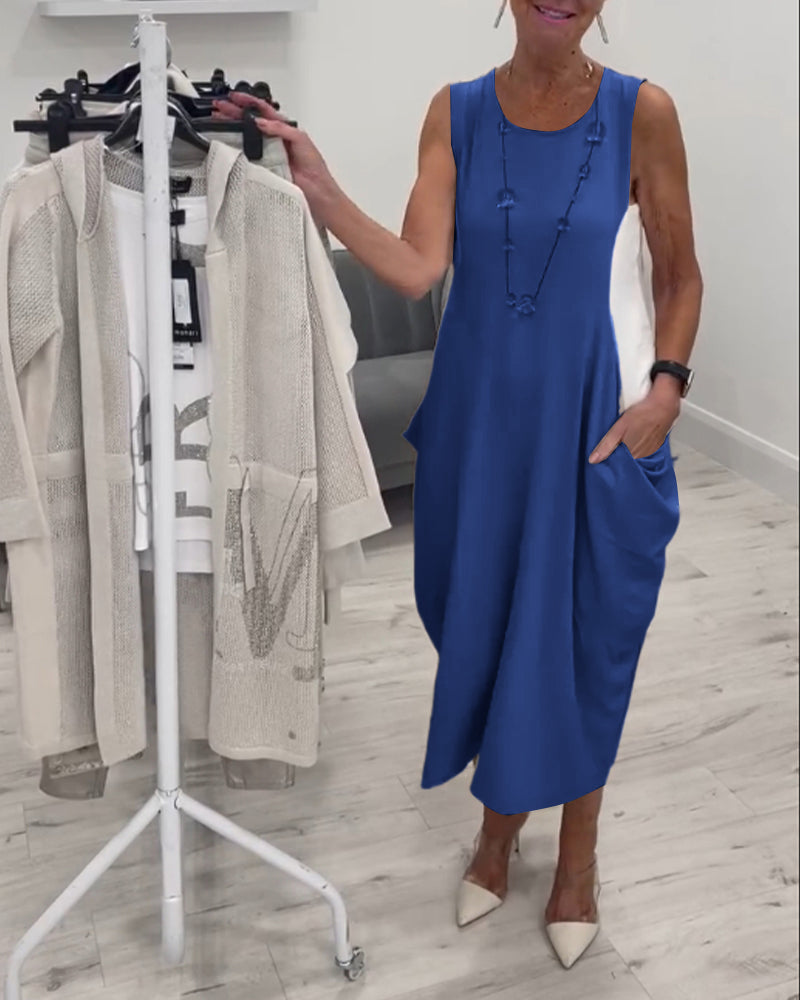 Gunda - Stylisches Ärmelloses Kleid