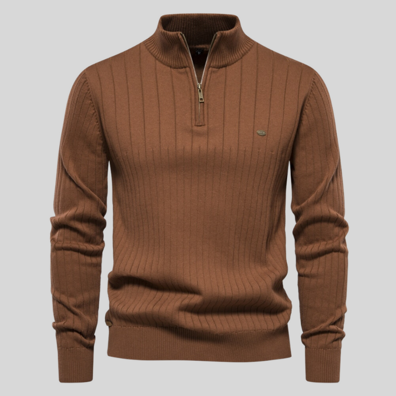 Philipp - Klassischer Pullover mit halbem Reißverschluss