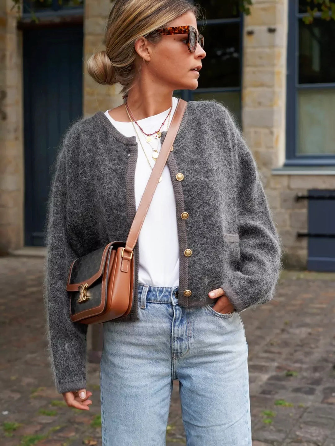 Roswitha - Modische Strickjacke