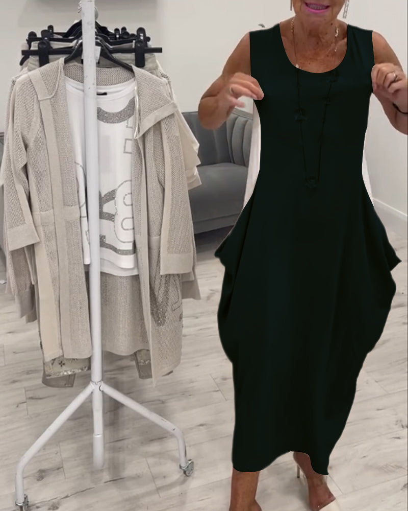 Gunda - Stylisches Ärmelloses Kleid