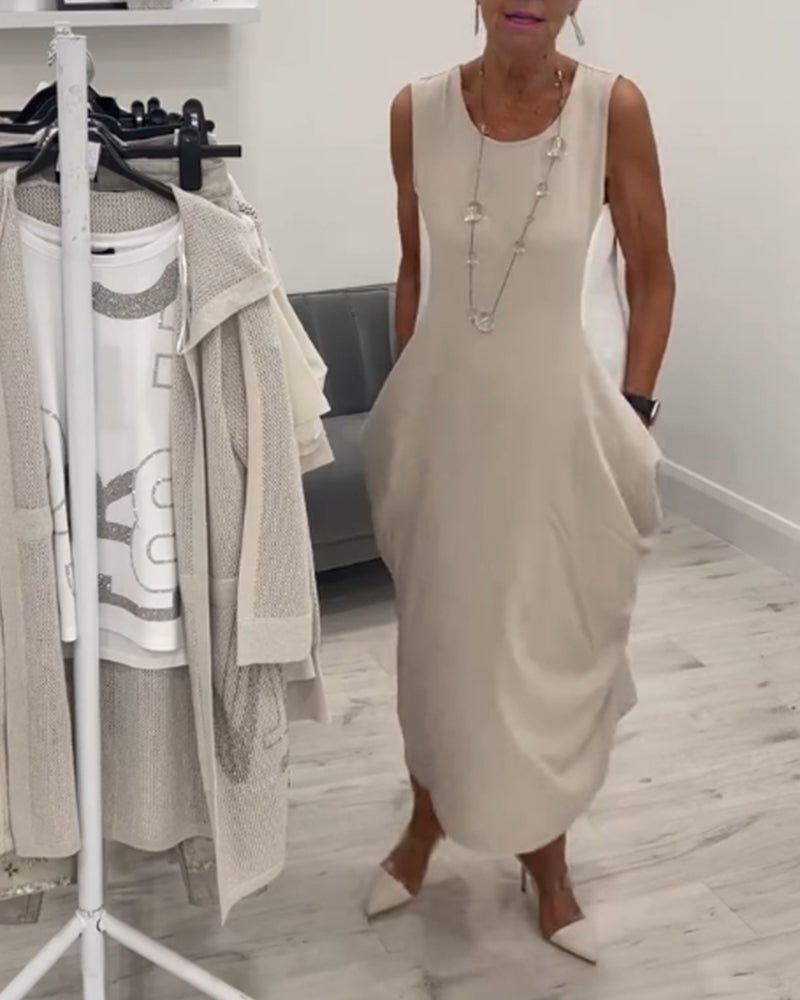 Gunda - Stylisches Ärmelloses Kleid