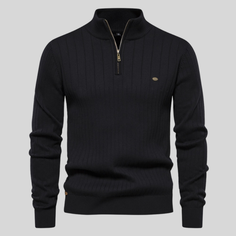 Philipp - Klassischer Pullover mit halbem Reißverschluss