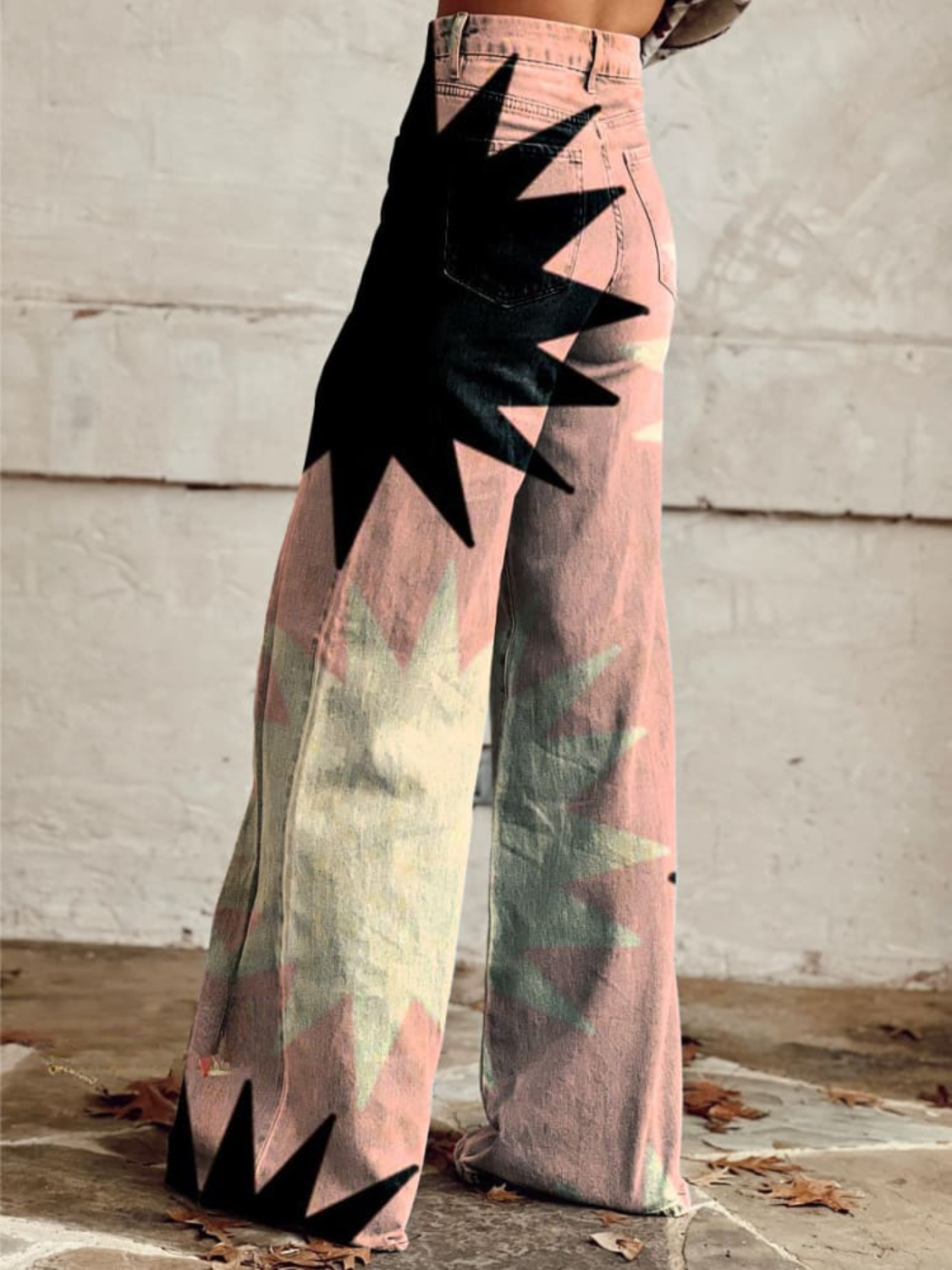 Angel - Geometrische weite Hose im Retrolook