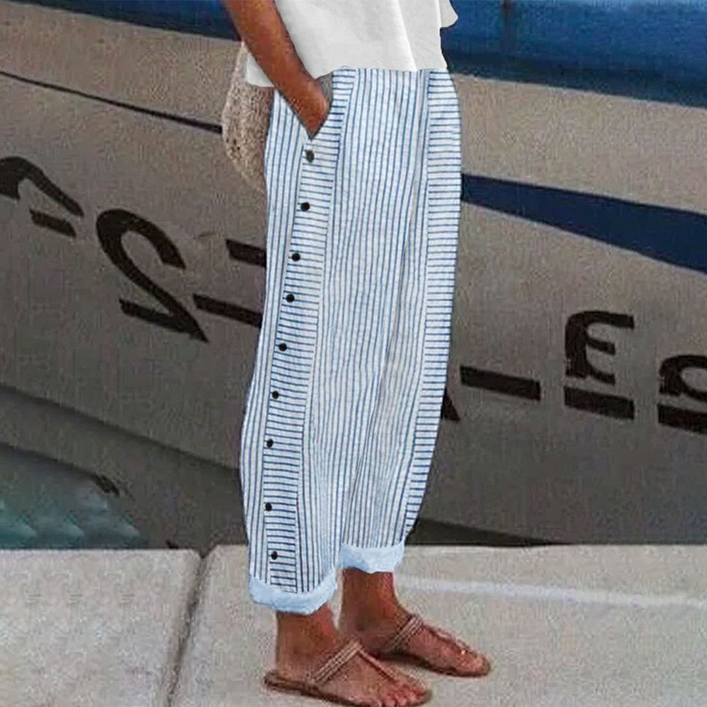 Jutte - Trendy Gestreifte Hose