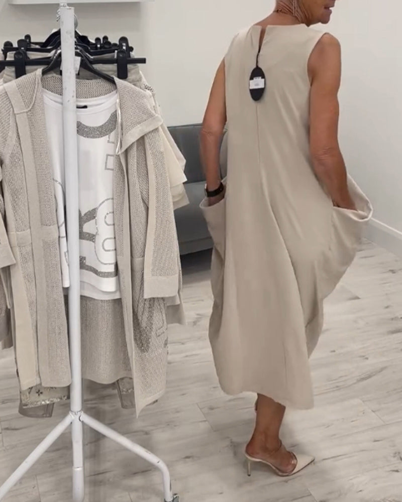 Gunda - Stylisches Ärmelloses Kleid