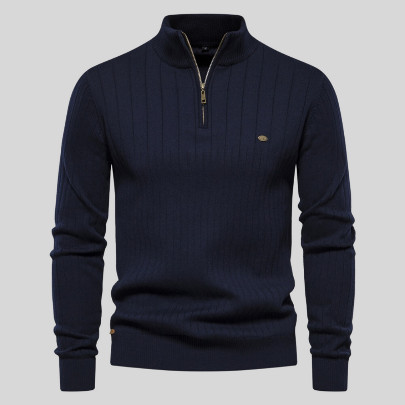 Philipp - Klassischer Pullover mit halbem Reißverschluss