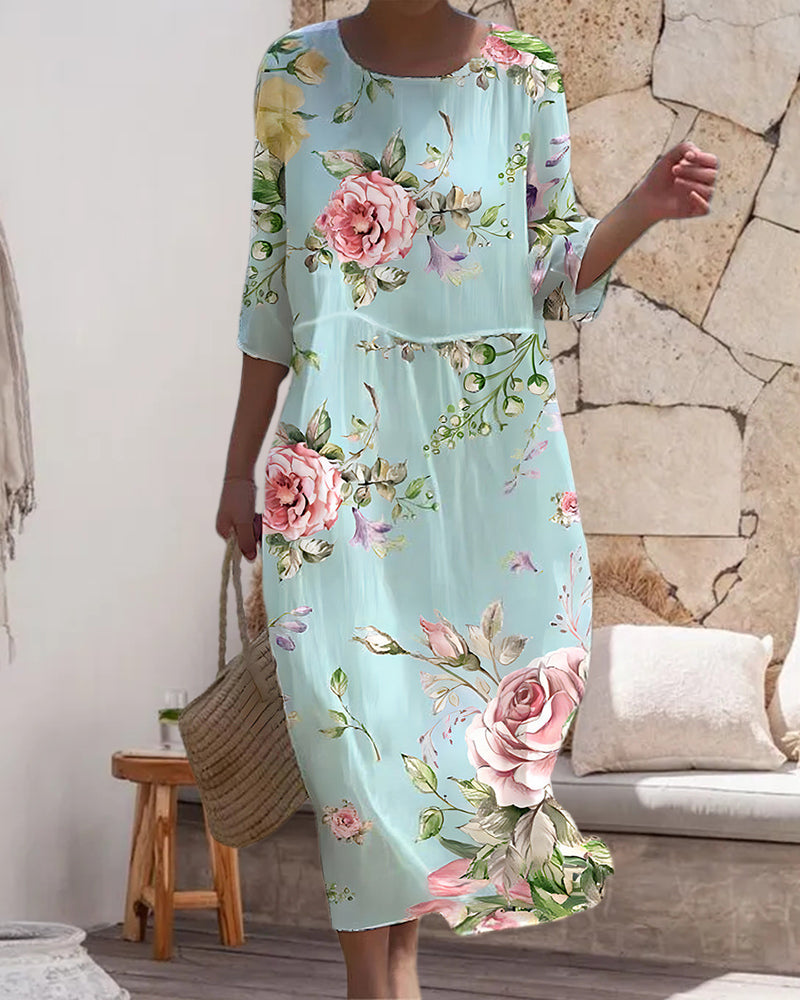 Magdalena - Elegantes Blumen Kleid