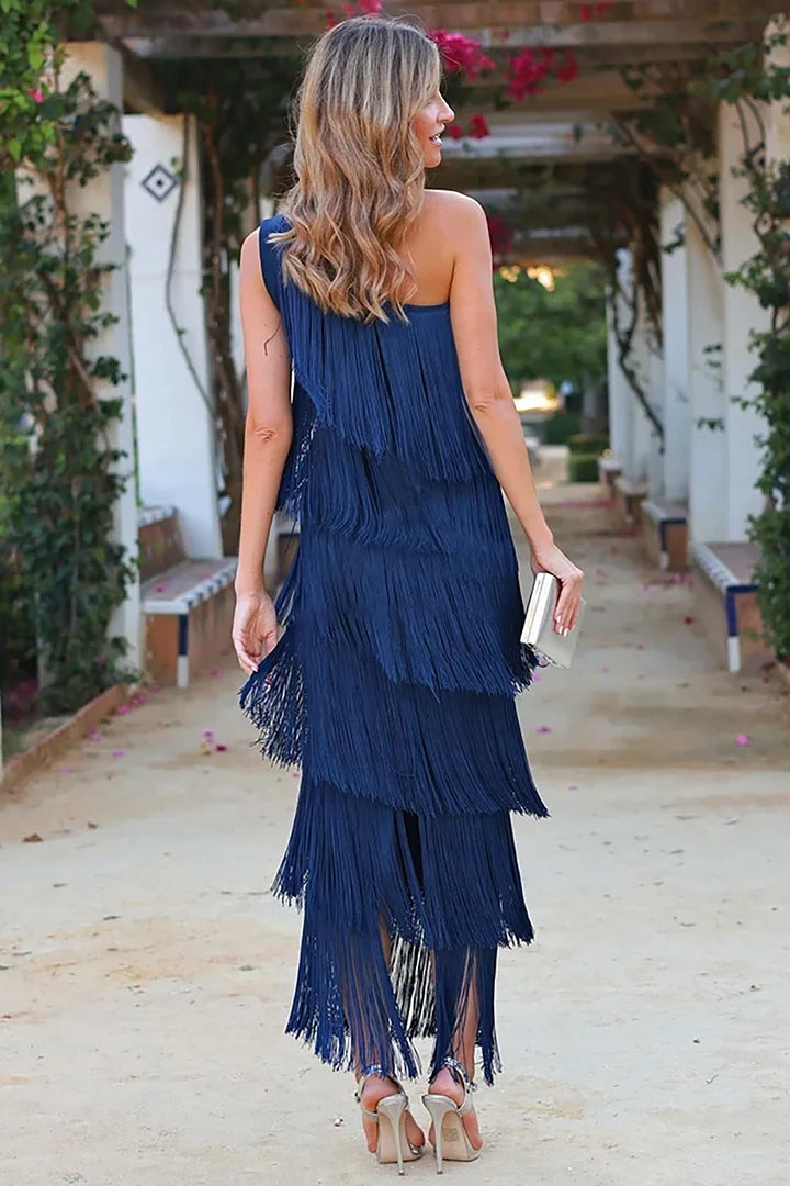 Gerta - Elegantes Fransen-Kleid