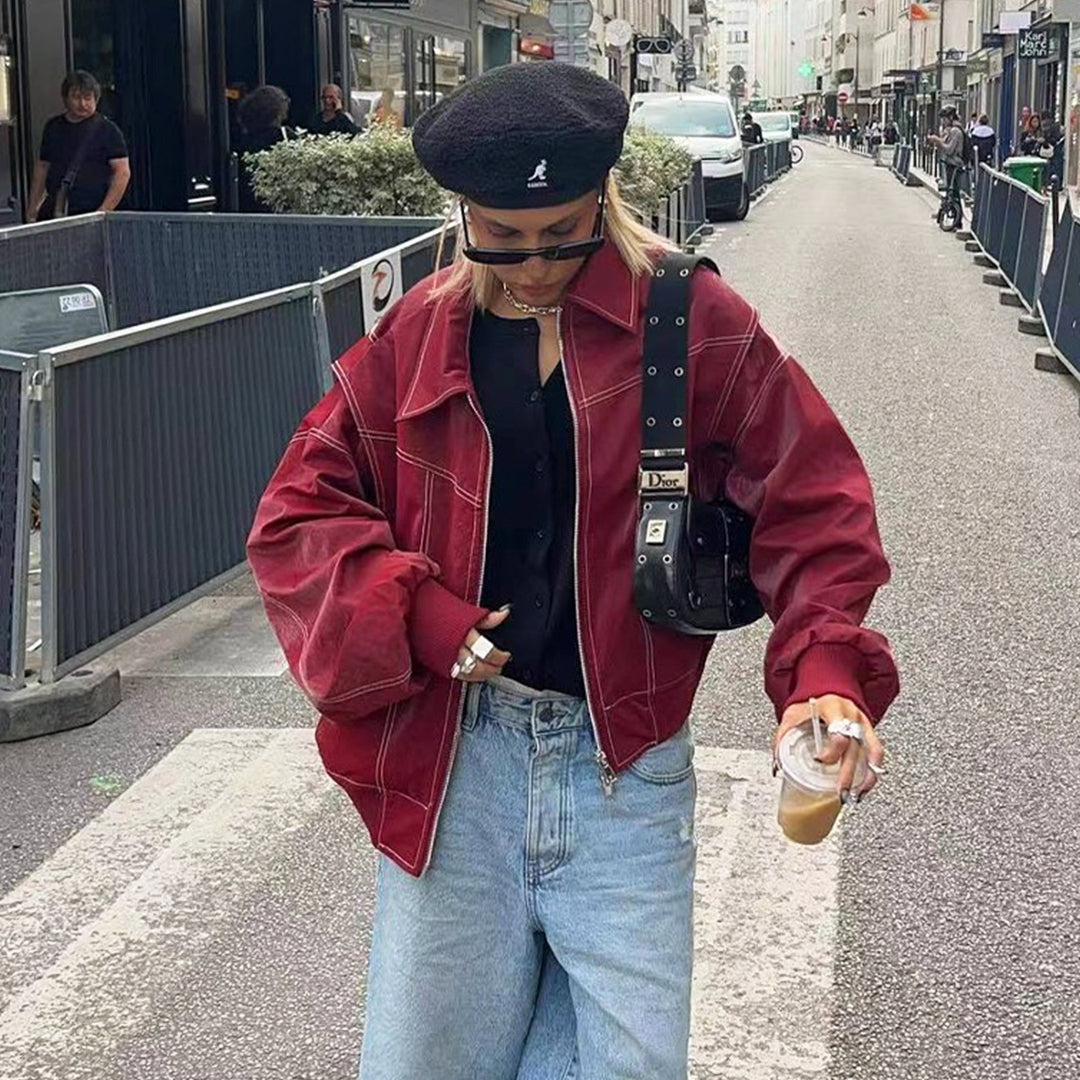 Augusta - Trendige Damen Lederjacke