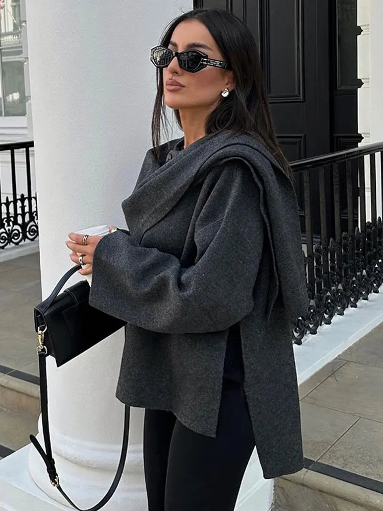 Angie - Kuscheliger Schal-Mantel
