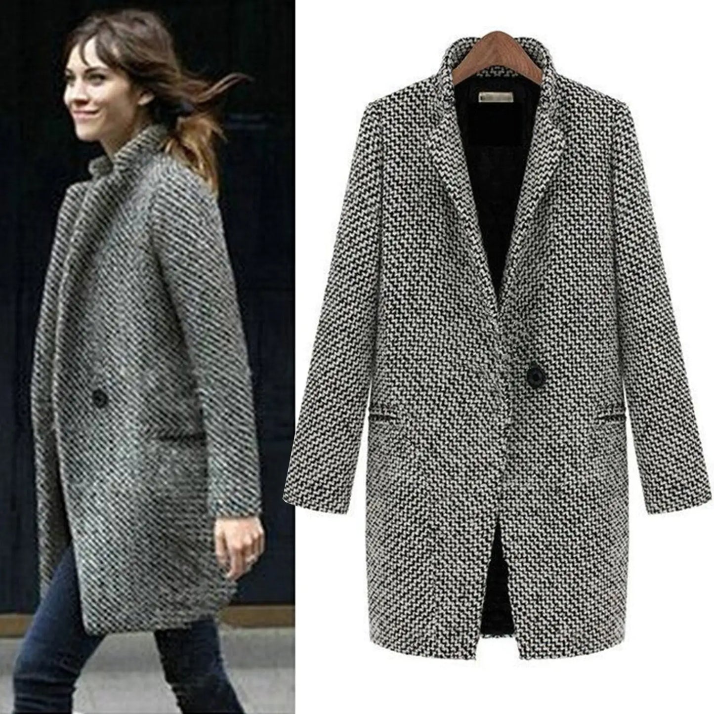 Gerda - Eleganter Mittellanger Mantel