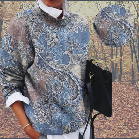 Jessie - Bequemer bedruckter Pullover