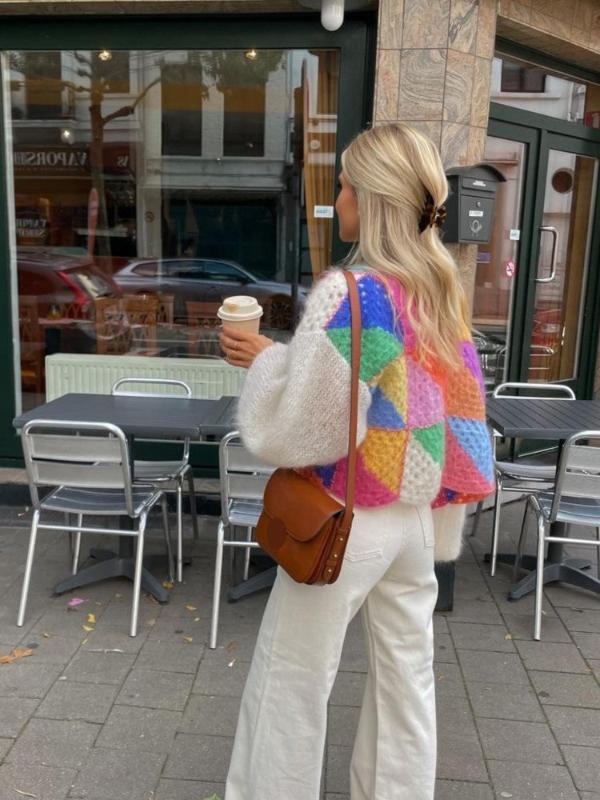 Mylah - Warme Gestrickte Jacke
