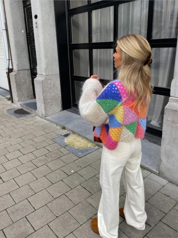 Mylah - Warme Gestrickte Jacke