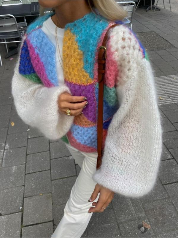 Mylah - Warme Gestrickte Jacke
