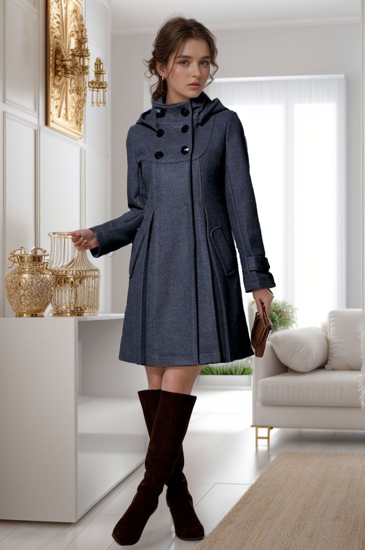 Gaia - Elegantes Kleid Mantel