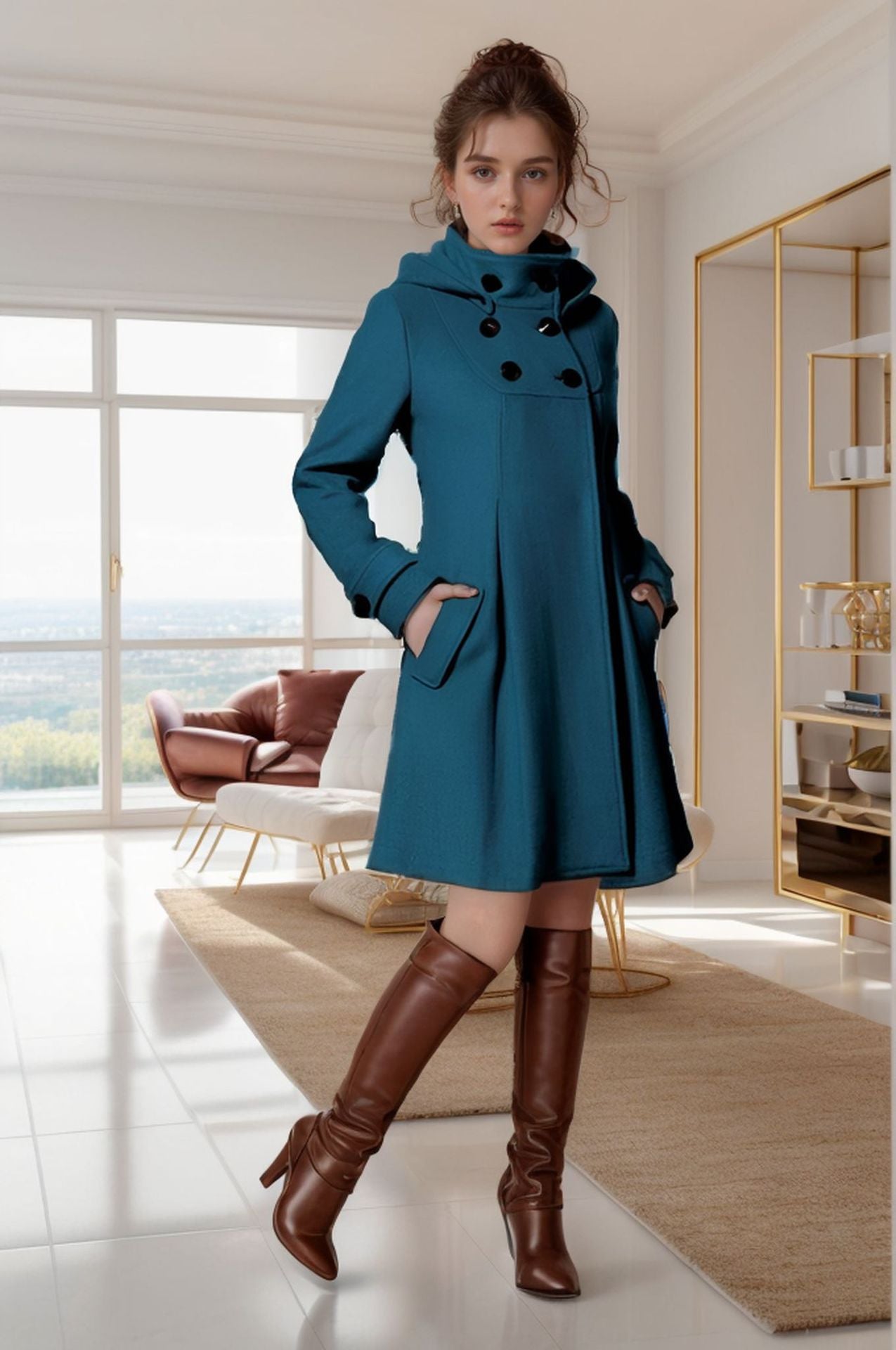 Gaia - Elegantes Kleid Mantel