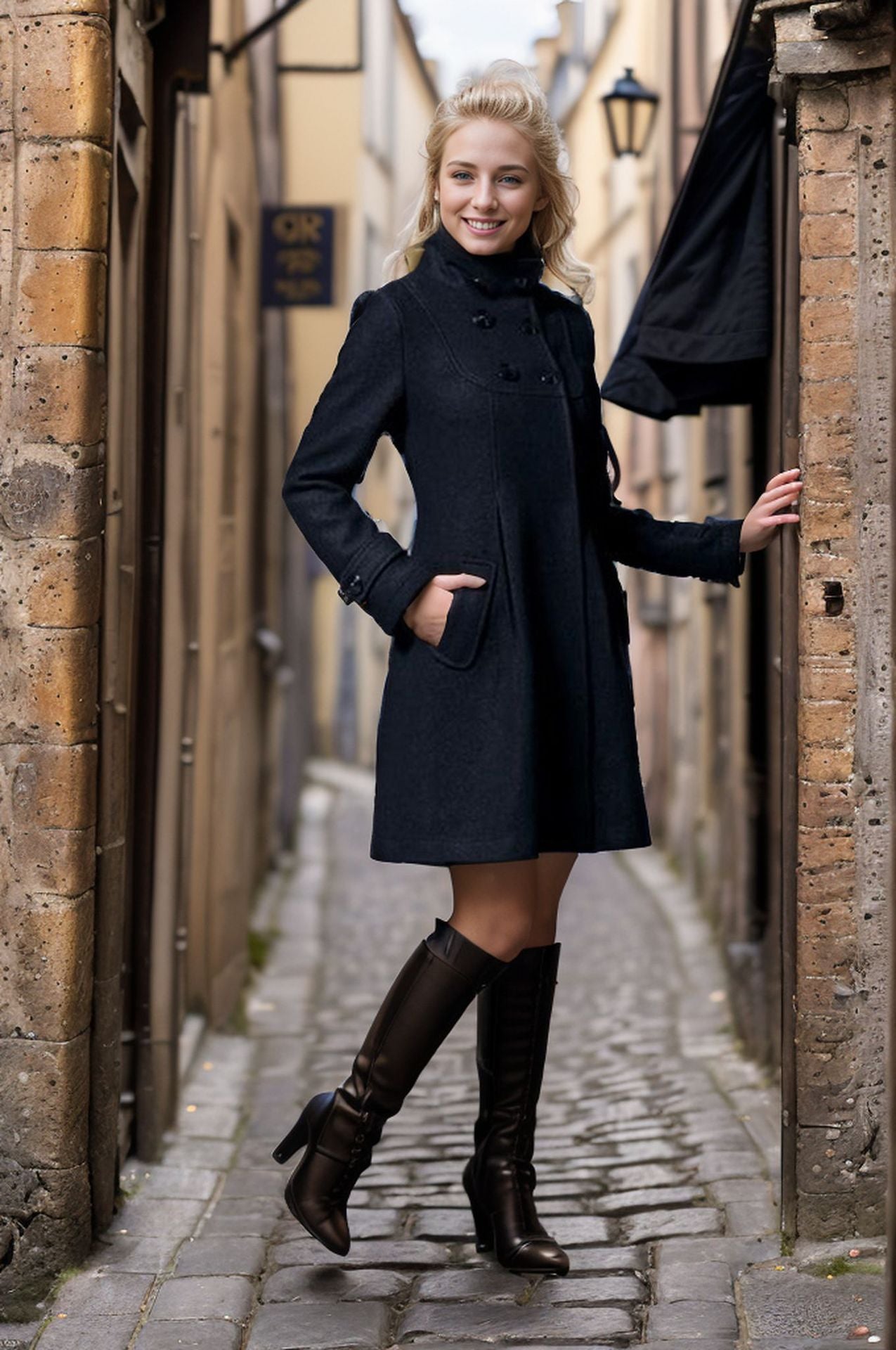 Gaia - Elegantes Kleid Mantel