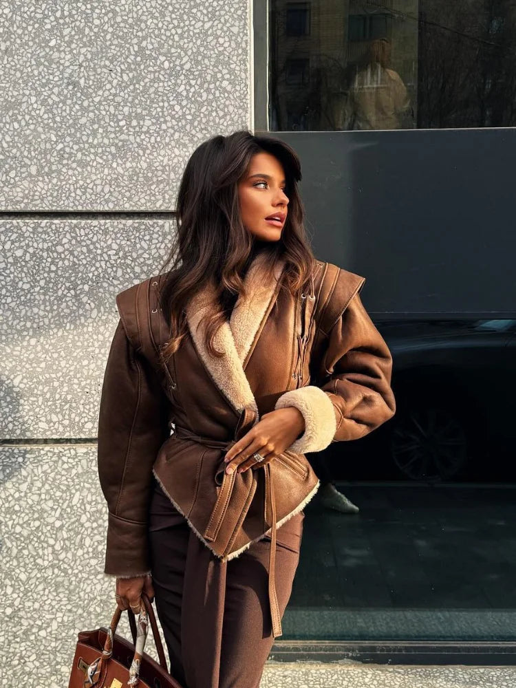 Jordyn - Kuscheliges Fell-Futter Jacke