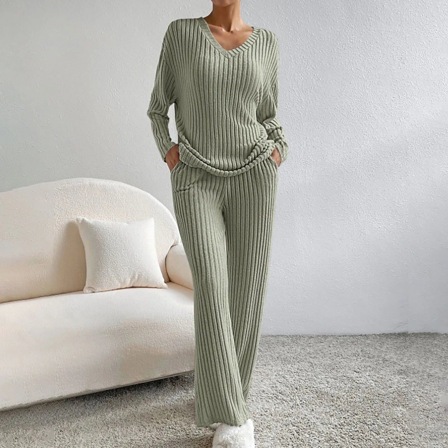 Paige - Geripptes 2-teiliges Set