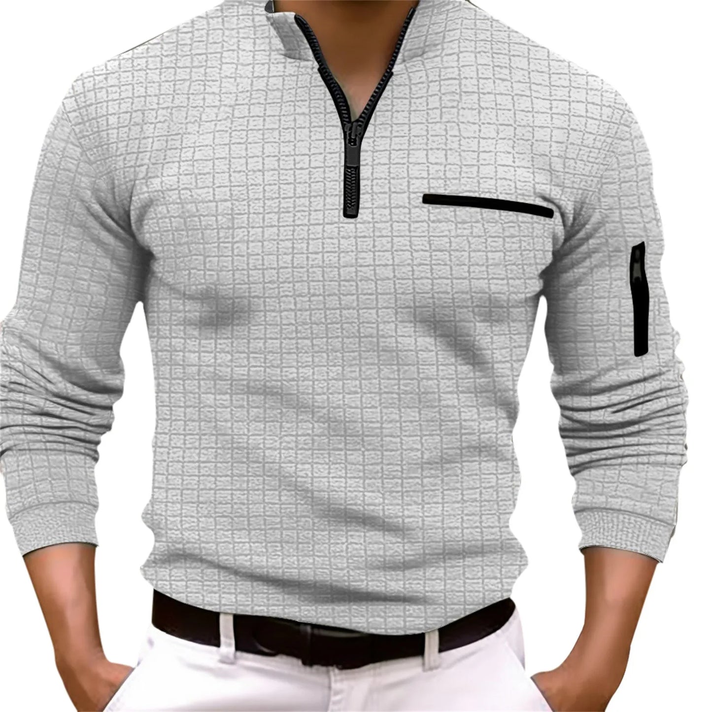 Maxwell - Langärmeliges Zip-Polo