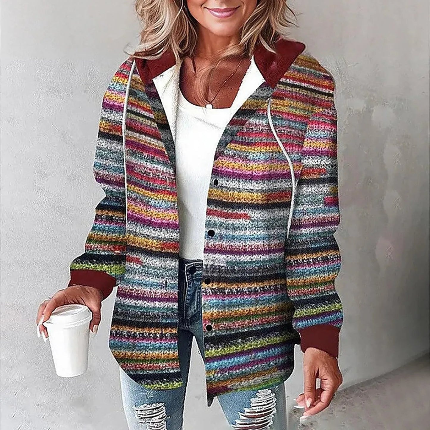 Dita - Gemütlicher Karierter Hoodie