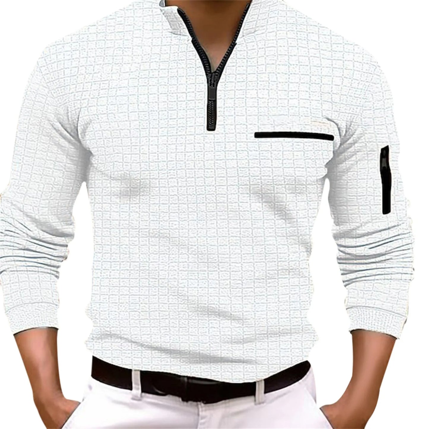 Maxwell - Langärmeliges Zip-Polo
