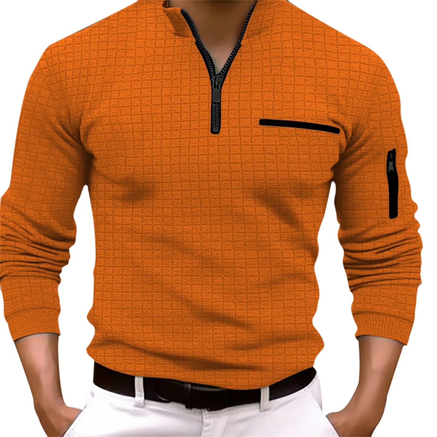 Maxwell - Langärmeliges Zip-Polo