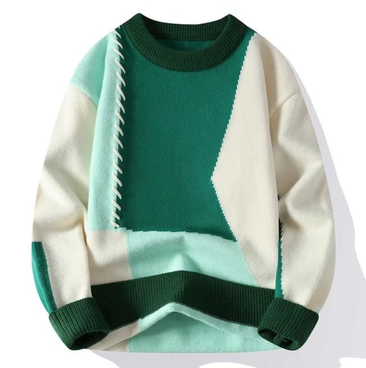 Cooper - Gemütlicher Geflickter Pullover