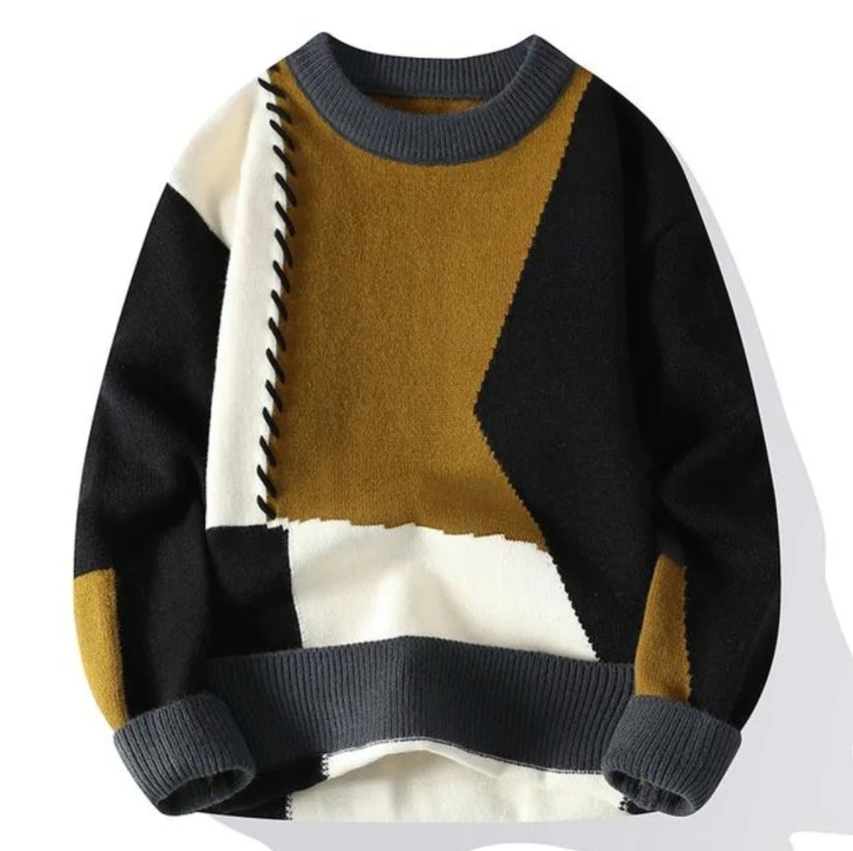 Cooper - Gemütlicher Geflickter Pullover