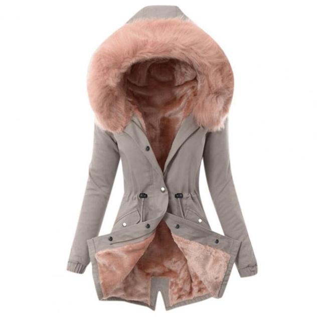 Alana - Gemütlich Pelzfütterung Jacke