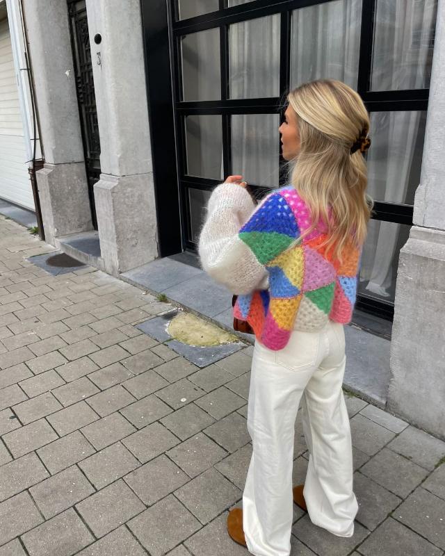Mylah - Warme Gestrickte Jacke