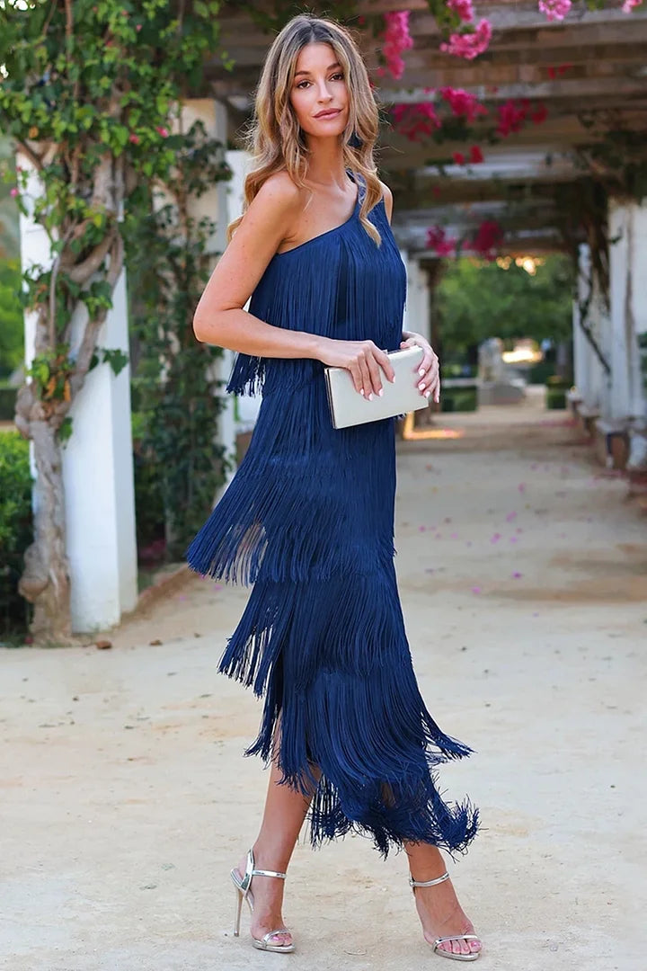 Gerta - Elegantes Fransen-Kleid