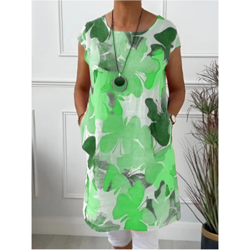 Ottilie - Bequemes Kleid mit Schmetterlingsdruck