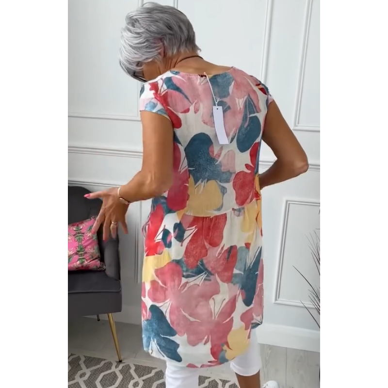 Ottilie - Bequemes Kleid mit Schmetterlingsdruck